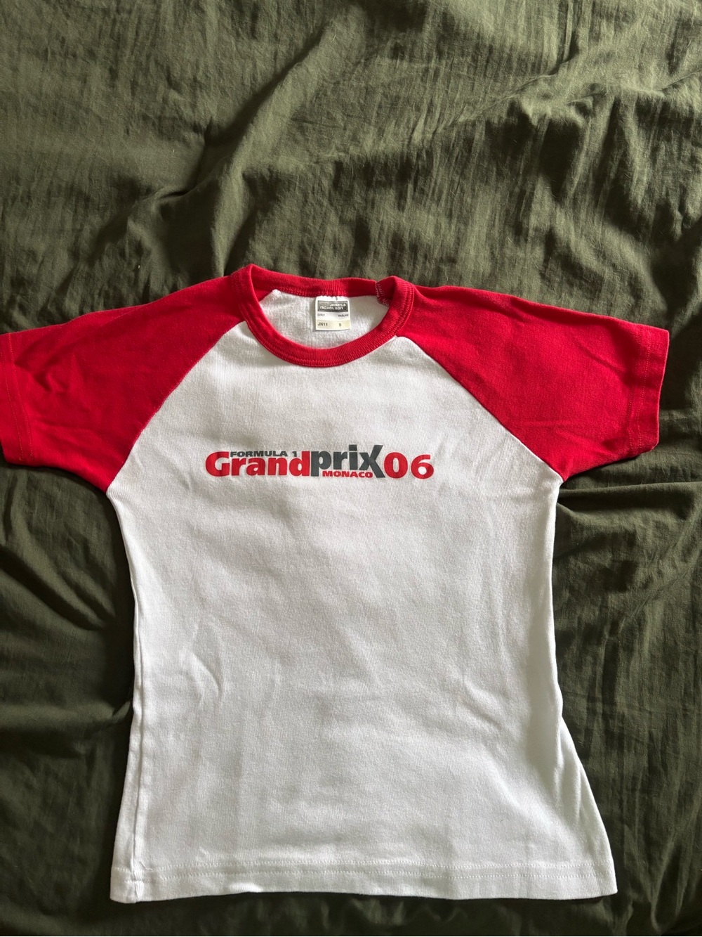 Grandprix06 Monaco Raglan baby Tee - Red & White